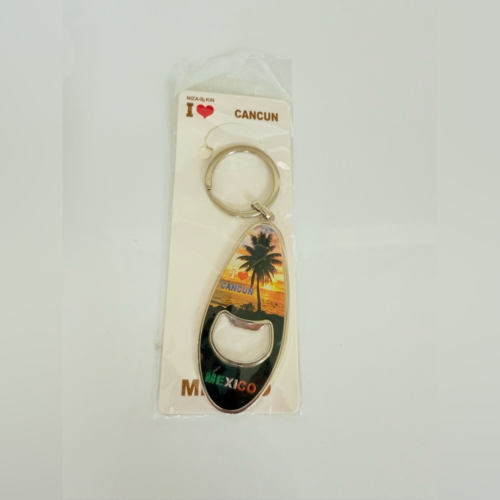 Cancun Souvenir Keychain Bottle Opener